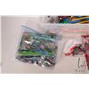 Image 3 : Plastic tub of Lego pre-built kits including no. 80103 Dragon Boat race, no. 21123 "Minecraft" The I