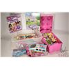 Image 1 : Two plastic totes including Lego pink box with assorted Lego building bricks plus a no. 41015 Lego "