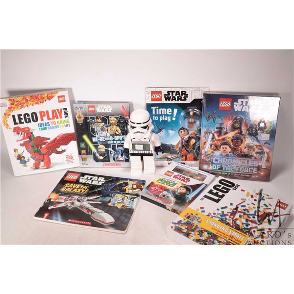 Selection of Lego hardcover books including "The Lego Book" double volume set, "Lego Play Book, " Le