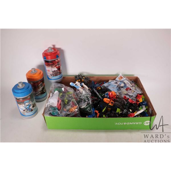 Tray lot of Lego Bionicals including pre-built kits etc.