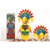 Image 2 : Lego "Adventures Jungle" minifgure Achu with 2 head pieces, spear, 2 sun disks, jungle ruins piece, 