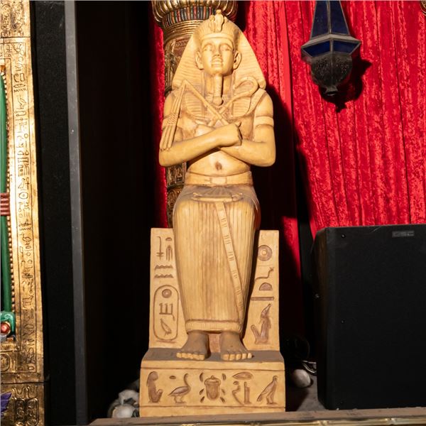 48" Seated Pharaoh Mummiform Sculpture