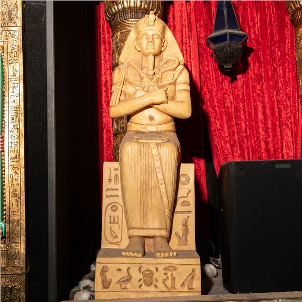 48" Seated Pharaoh Mummiform Sculpture