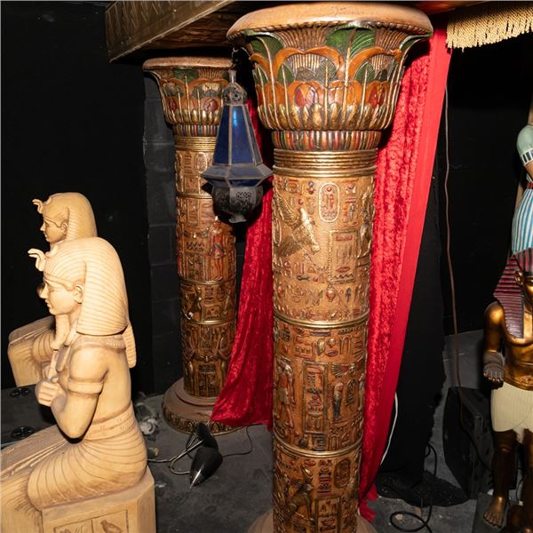 4 Egyptian Columns, Lintel & Lanterns