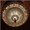 Image 1 : Moroccan Pierced Brass & Stained Glass Lamp
