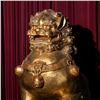 Image 2 : Large Gilt Painted Chinese Guardian Lion-Left