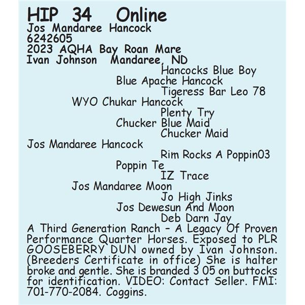 Jos Mandaree Hancock
