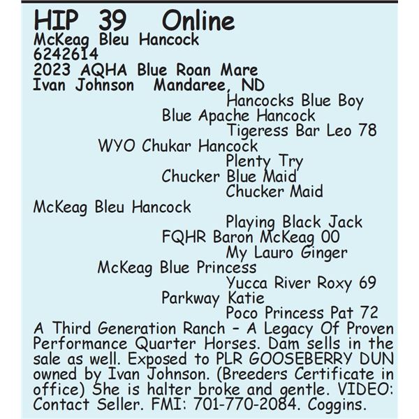 McKeag Bleu Hancock