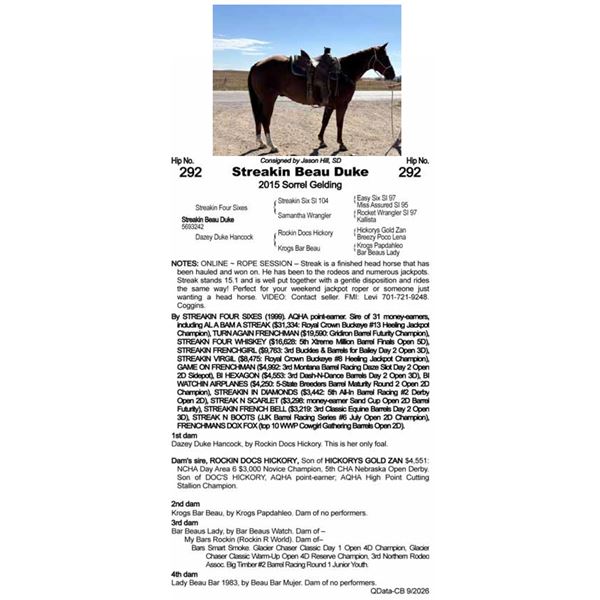 Streakin Beau Duke