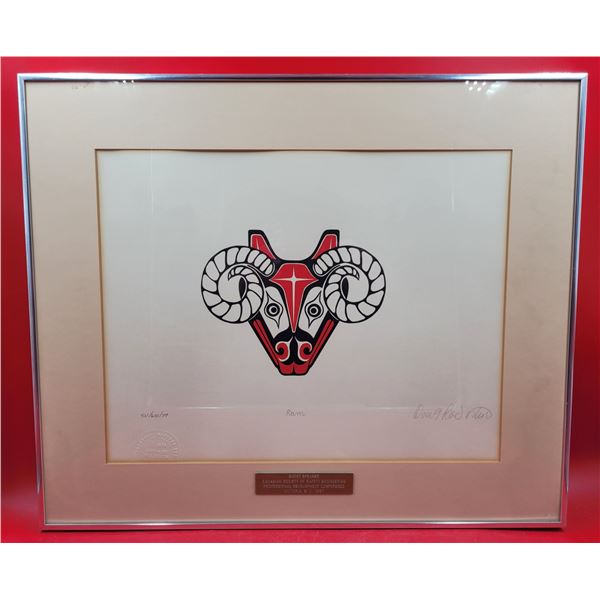 Signed & Framed Ram Print by Doug Lafortune