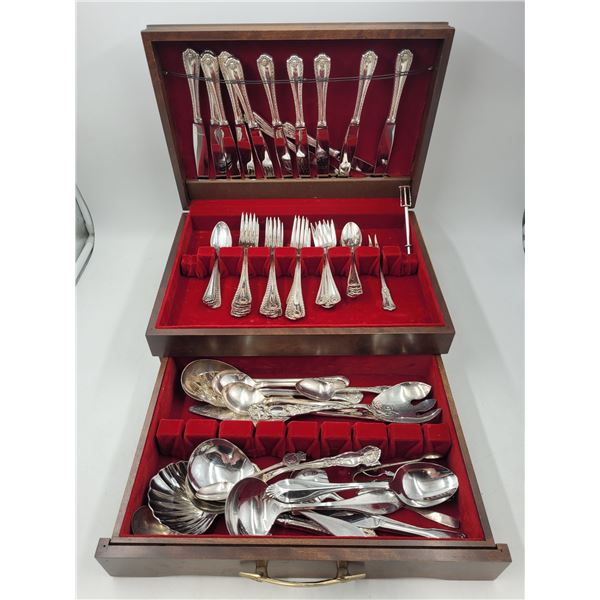 Box Set of Silverware by Birks Regency Plate + More