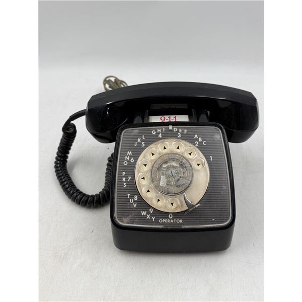VTG Black Rotary Phone