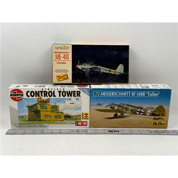 Lot of Unbuilt Models w/ Messerschmitt ME-410, Messerschmitt Bf 108B & Airfield Control Tower