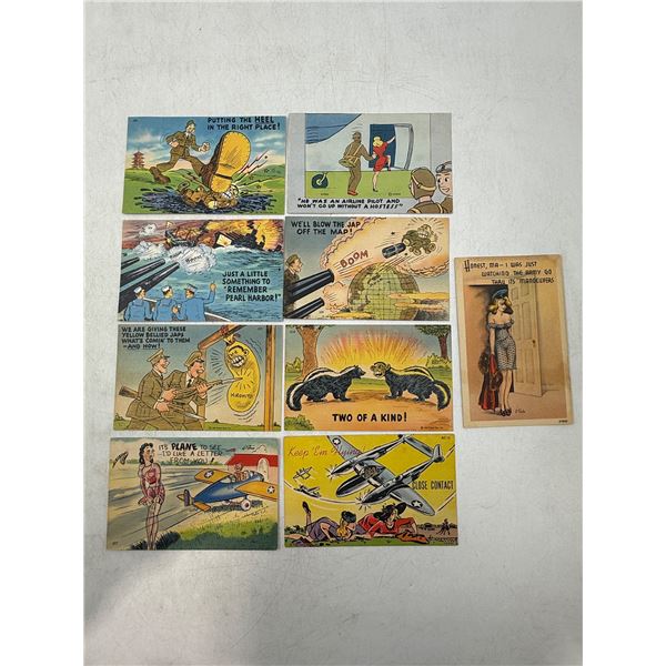 Lot of Assorted Adult Humor Military-Theme Postcards
