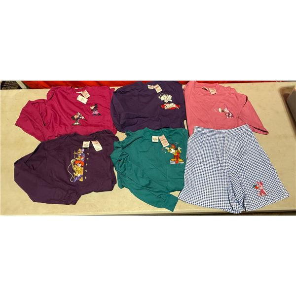Lot of VTG Disney Clothing w/ Mickey, Minnie, Piglet, 101 Dalmations & More