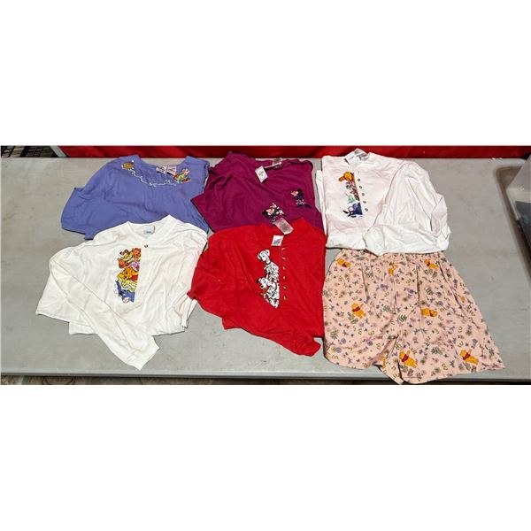 Lot of VTG Disney Clothing w/ Winnie The Pooh Cast, 101 Dalmations & More
