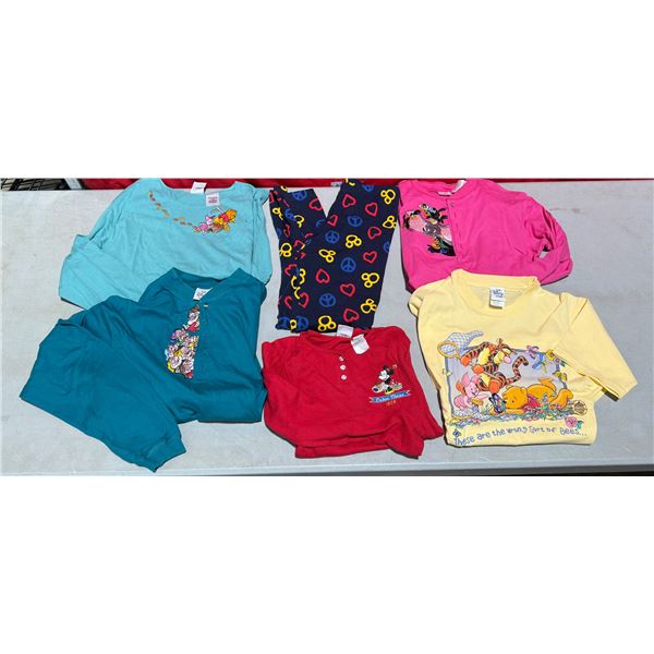 Lot of VTG Disney Clothing w/ Winnie The Pooh Cast, The 7 Dwarves, Mickey & More