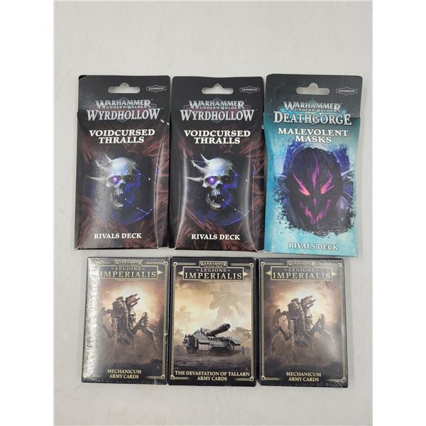 Warhammer Card Lot w/ Voidcured Thrails, Malevolent Masks, Mechanicum Army, Devestation of Tallarn A