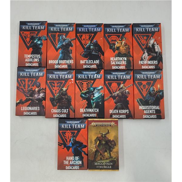 Warhammer Datacards Lot w/ Battleclade, Deathwatch, Pathfinders, Legionaries & More