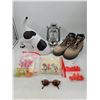 Image 1 : Variety Lot w/ Serengeti Sunglasses, Size 7 Hiking Boots, Led Lantern, Fishing Lures & More