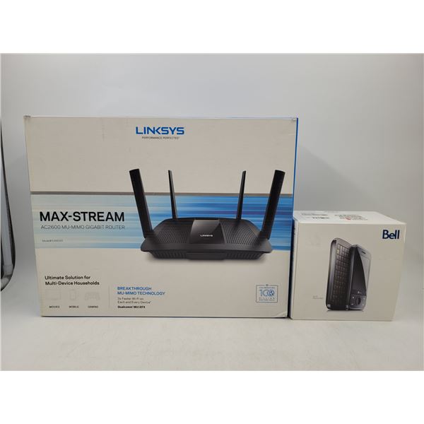 Linksys Max-stream AC2600 Mu-mimo Gigabit Router & Bell Touch Pro Slide Phone