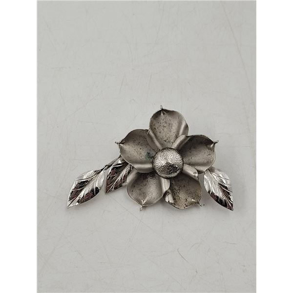 Bond Boyd Sterling Flower Brooch