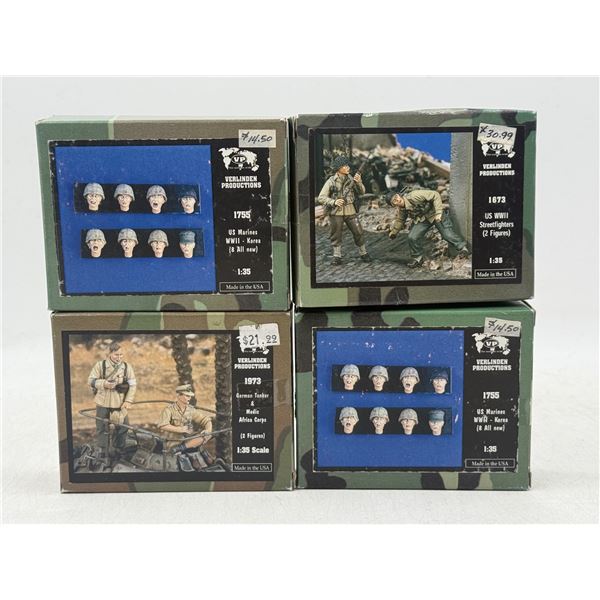 Lot of Assorted Military Model Figures & US Marines Replacement Heads