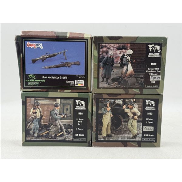 Lot of Military Model Figures & M-60 Machinegun Set