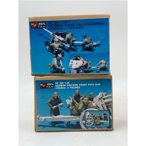 Lot of Hobby Fan Military Model Figures (German PaK40 Paratroopers & German Gun Crew)