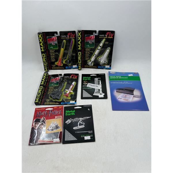 Metal Earth Models, Micro Model Rockets, & Decal Paper