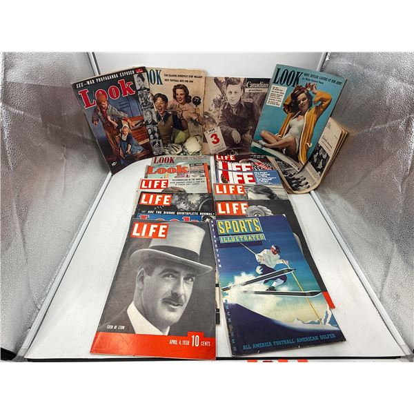 VTG Magazine Lot w/ Life, Sports Illustrated, & More