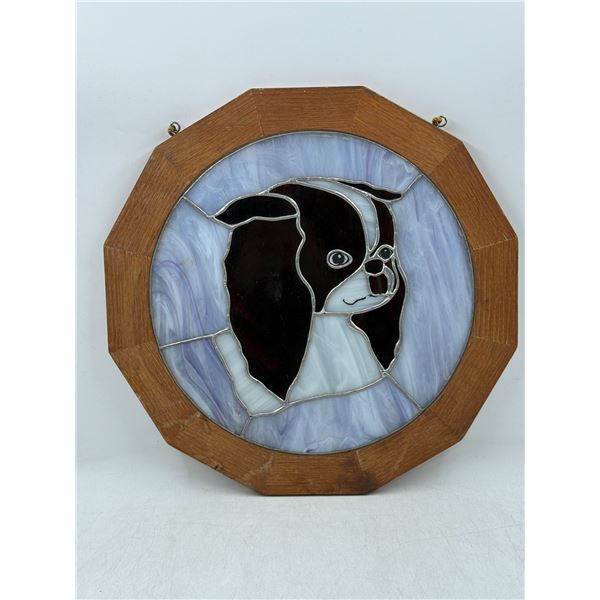 Stained Glass Dog Wall Hanging