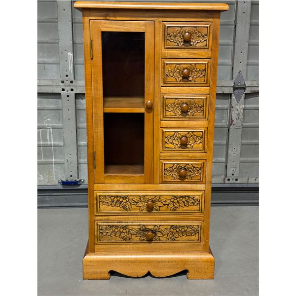 Carved Wooden Combination Wardrobe