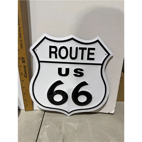 Route 66 tin sign
