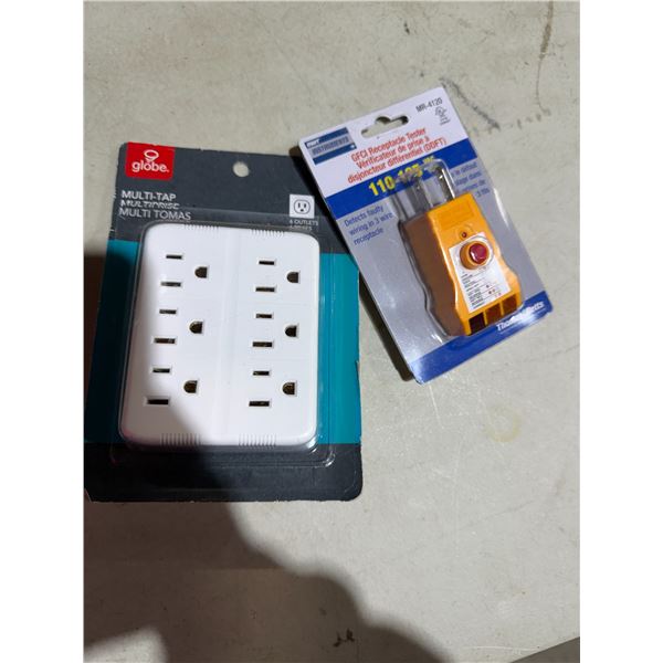 Receptacle tester and multi outlet
