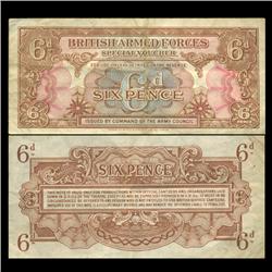 1946 6 Pence Military Note SCARCE (CUR-06056)