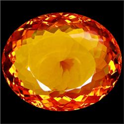 242ct Oval Honey Red Orange Citrine (GEM-16847)