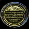 Image 2 : .75oz Franklin Mint PR70 DCAM 24k plated Sterling Silver Round History of the American Presidency W.
