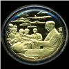 Image 1 : .75oz Franklin Mint PR70 DCAM 24k plated Sterling Silver Round History of the American Presidency H.