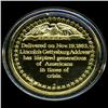 Image 2 : .75oz Franklin Mint PR70 DCAM 24k plated Sterling Silver Round History of the American Presidency A.