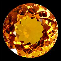 23.75ct Round Cut Golden Yellow Citrine Brazil Appraisal Estimate $530 (GEM-15247)