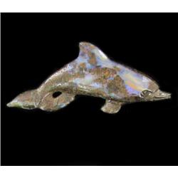 48.67ct Handcarved Rare Australian Boulder Opal Dolphin (GEM-20368)
