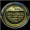 Image 2 : .75oz Franklin Mint PR70 DCAM 24k plated Sterling Silver Round History of the American Presidency C.