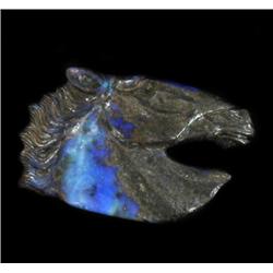 73.8ct Handcarved Rare Australian Boulder Opal Stallion (GEM-20374)