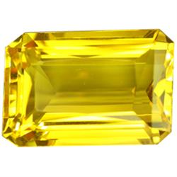 15.1ct Emerald Cut AAA Yellow Citrine Brazil (GEM-15176)