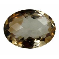 18.08ct Flawless Top Fancy Oval Cut Imperial Topaz Oval Appraisal Estimate $4610 (GEM-20907)
