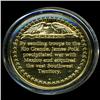 Image 2 : .75oz Franklin Mint PR70 DCAM 24k plated Sterling Silver Round History of the American Presidency J.