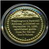 Image 2 : .75oz Franklin Mint PR70 DCAM 24k plated Sterling Silver Round History of the American Presidency G.