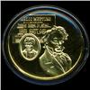 .75oz Franklin Mint PR70 DCAM 24k plated Sterling Silver Round History of the American Presidency J.