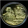 Image 1 : .75oz Franklin Mint PR70 DCAM 24k plated Sterling Silver Round History of the American Presidency J.
